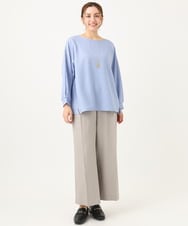 OLKEA13059 eur3(エウルキューブ) 【大きいサイズ】ぽこぽこカットソー ライトブルー(50)
