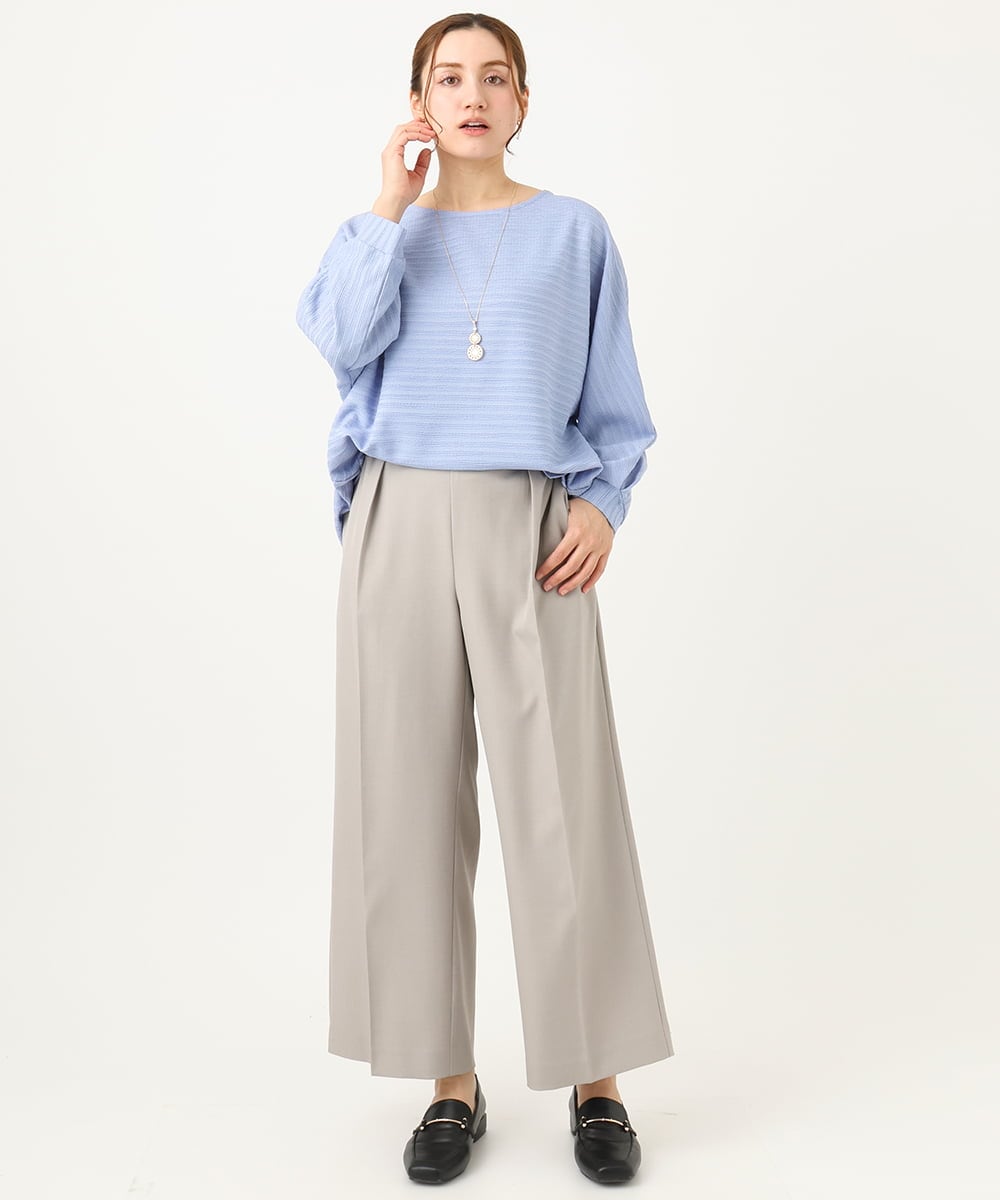 OLKEA13059 eur3(エウルキューブ) 【大きいサイズ】ぽこぽこカットソー ライトブルー(50)
