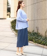 OLKEA13059 eur3(エウルキューブ) 【大きいサイズ】ぽこぽこカットソー ライトブルー(50)