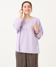 OLKEA13059 eur3(エウルキューブ) 【大きいサイズ】ぽこぽこカットソー ラベンダー(60)（WEB限定カラー）