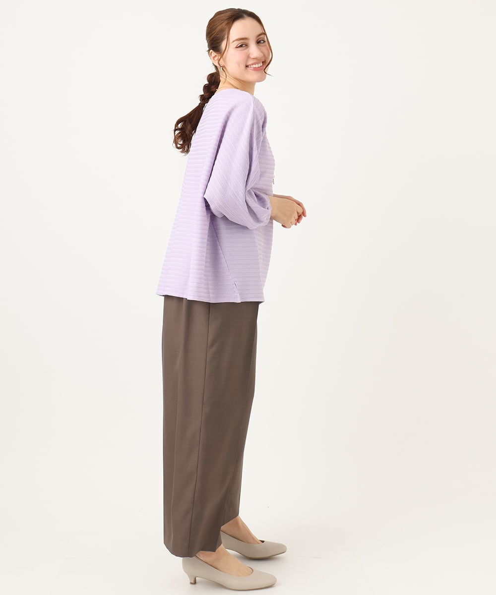 OLKEA13059 eur3(エウルキューブ) 【大きいサイズ】ぽこぽこカットソー ラベンダー(60)（WEB限定カラー）