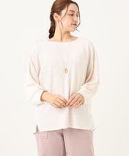 OLKEA13059 eur3(エウルキューブ) 【大きいサイズ】ぽこぽこカットソー アイボリー(80)