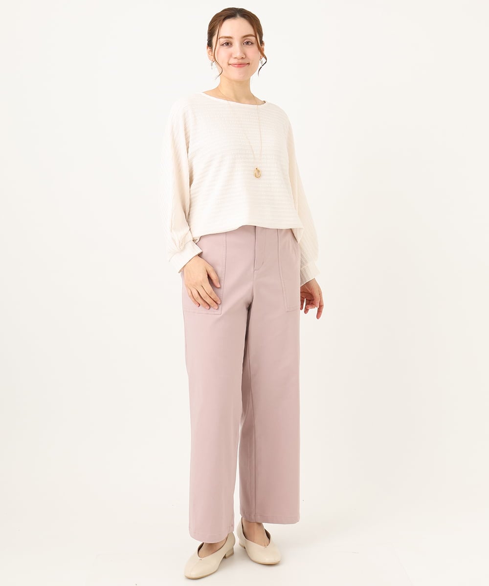 OLKEA13059 eur3(エウルキューブ) 【大きいサイズ】ぽこぽこカットソー アイボリー(80)