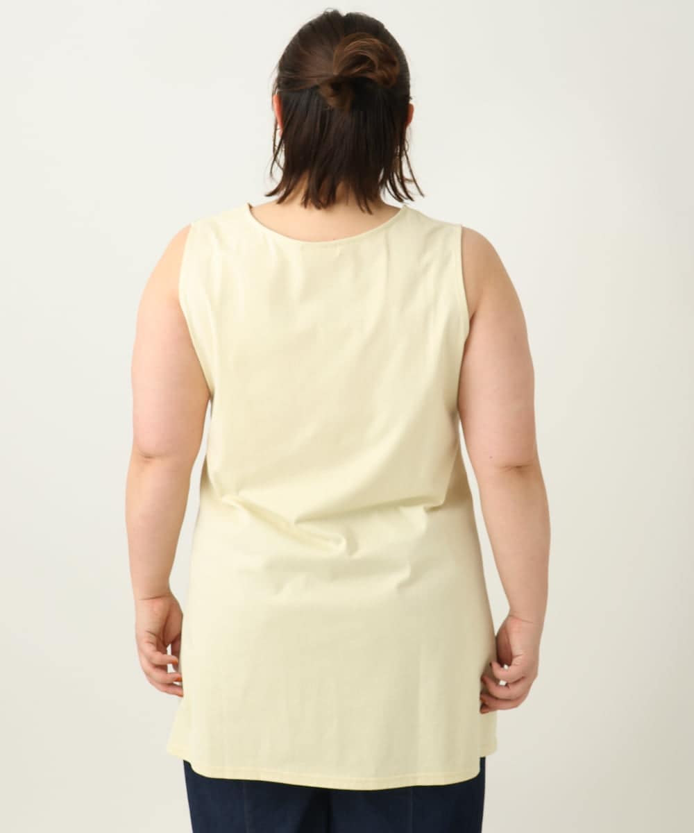 OLKEA14049 eur3(エウルキューブ) 【大きいサイズ】ロングタンクトップ ライトイエロー(20)