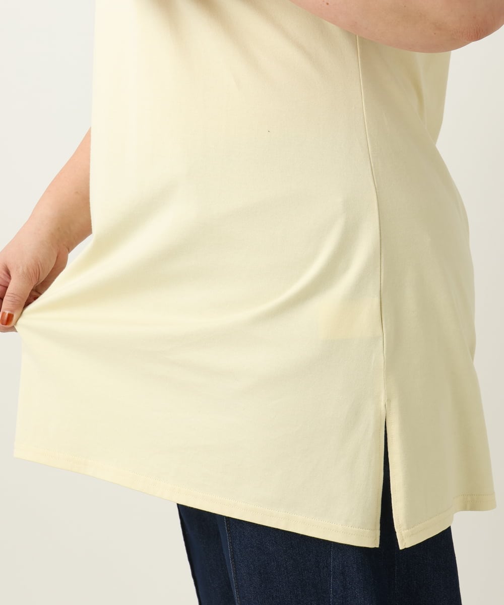 OLKEA14049 eur3(エウルキューブ) 【大きいサイズ】ロングタンクトップ ライトイエロー(20)