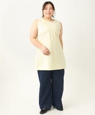 OLKEA14049 eur3(エウルキューブ) 【大きいサイズ】ロングタンクトップ ライトイエロー(20)
