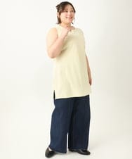 OLKEA14049 eur3(エウルキューブ) 【大きいサイズ】ロングタンクトップ ライトイエロー(20)