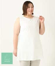 OLKEA14049 eur3(エウルキューブ) 【大きいサイズ】ロングタンクトップ ホワイト(90)