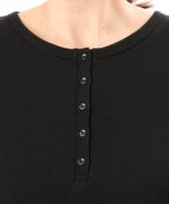 OLKED07059 eur3(エウルキューブ) 【WEB先行販売】【大きいサイズ】ヘンリーネックタンクトップ ブラック