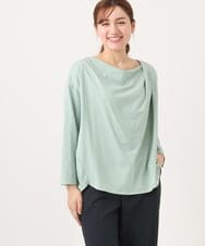 OLKED09069 eur3(エウルキューブ) 【大きいサイズ】ドレープネックトップス グリーン