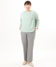 OLKED09069 eur3(エウルキューブ) 【大きいサイズ】ドレープネックトップス グリーン