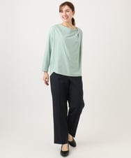OLKED09069 eur3(エウルキューブ) 【大きいサイズ】ドレープネックトップス グリーン