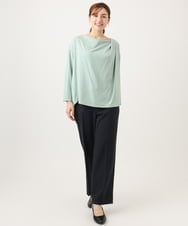 OLKED09069 eur3(エウルキューブ) 【大きいサイズ】ドレープネックトップス グリーン