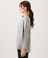 OLKED09069 eur3(エウルキューブ) 【大きいサイズ】ドレープネックトップス ライトグレー