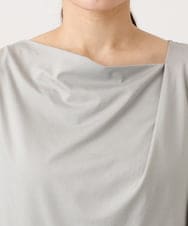 OLKED09069 eur3(エウルキューブ) 【大きいサイズ】ドレープネックトップス ライトグレー