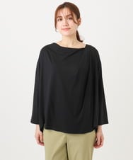 OLKED09069 eur3(エウルキューブ) 【大きいサイズ】ドレープネックトップス ブラック
