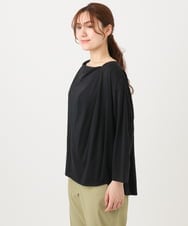 OLKED09069 eur3(エウルキューブ) 【大きいサイズ】ドレープネックトップス ブラック