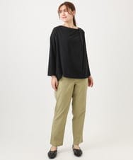 OLKED09069 eur3(エウルキューブ) 【大きいサイズ】ドレープネックトップス ブラック
