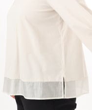 OLKED10079 eur3(エウルキューブ) 【WEB先行販売】【大きいサイズ】裾シア―カットソー ライトグレー