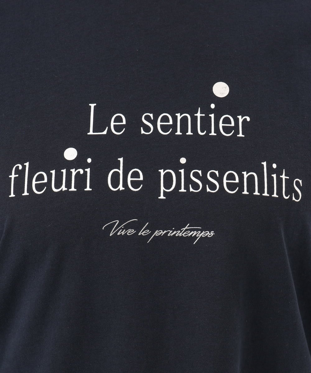 OLKED11049 eur3(エウルキューブ) 【WEB先行販売】【大きいサイズ】コットンロゴTシャツ ネイビー