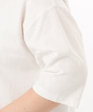 OLKED11049 eur3(エウルキューブ) 【WEB先行販売】【大きいサイズ】コットンロゴTシャツ ホワイト