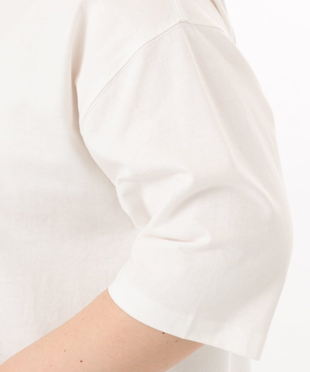 OLKED11049 eur3(エウルキューブ) 【WEB先行販売】【大きいサイズ】コットンロゴTシャツ ホワイト