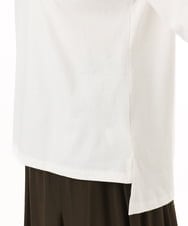 OLKED11049 eur3(エウルキューブ) 【WEB先行販売】【大きいサイズ】コットンロゴTシャツ ホワイト