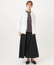 OLKED11049 eur3(エウルキューブ) 【WEB先行販売】【大きいサイズ】コットンロゴTシャツ ダークグレー