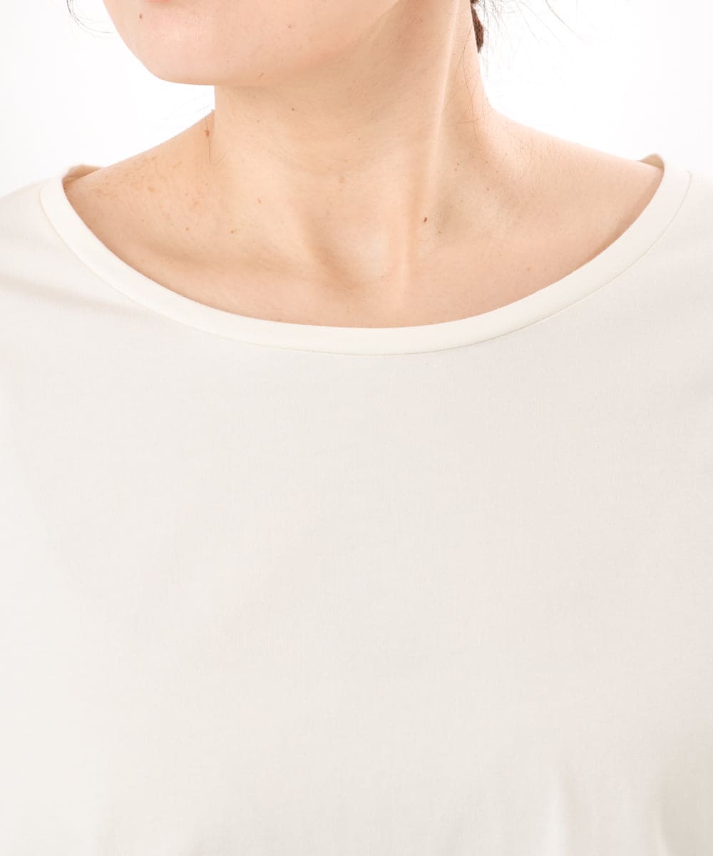 OLKED13089 eur3(エウルキューブ) 【大きいサイズ】裾ストライプカットソー アイボリー