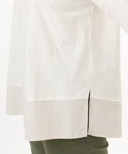 OLKED13089 eur3(エウルキューブ) 【大きいサイズ】裾ストライプカットソー アイボリー