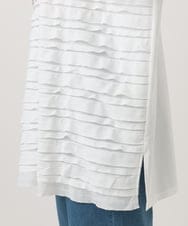 OLKED14099 eur3(エウルキューブ) 【WEB先行販売】【大きいサイズ】フリルジャージートップス ホワイト