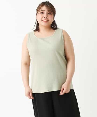 OLKEM07030 eur3 【大きいサイズ】ゆるスクエアネックタンクトップ