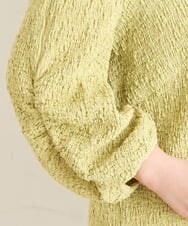 OLKES03070 eur3(エウルキューブ) 【大きいサイズ】ぽこぽこシャーリングカットソー ライトグリーン(30)