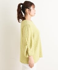 OLKES03070 eur3(エウルキューブ) 【大きいサイズ】ぽこぽこシャーリングカットソー ライトグリーン(30)