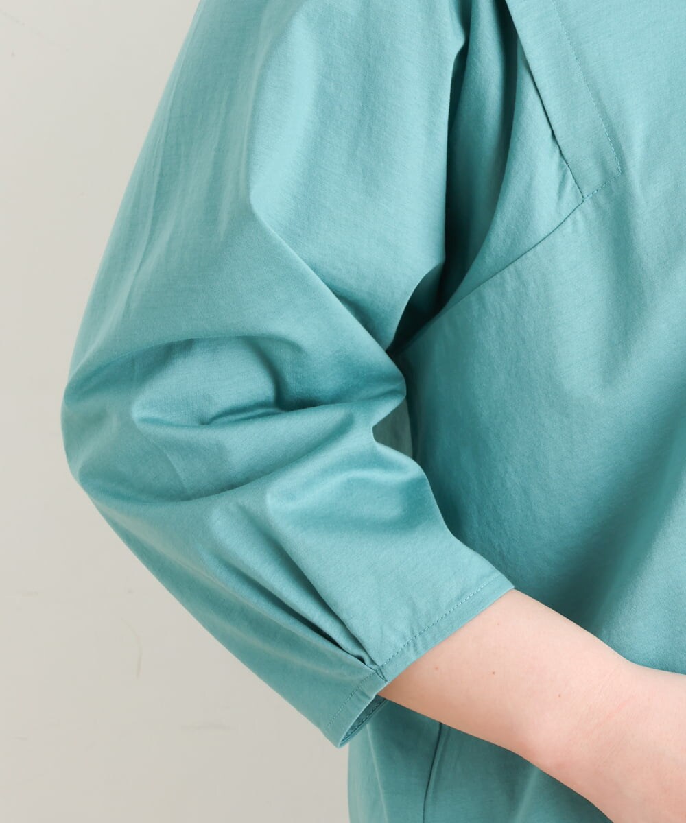 OLKES07070 eur3(エウルキューブ) 【大きいサイズ】袖タックカットソー ライトグリーン(30)