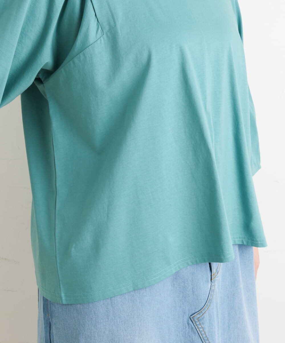 OLKES07070 eur3(エウルキューブ) 【大きいサイズ】袖タックカットソー ライトグリーン(30)