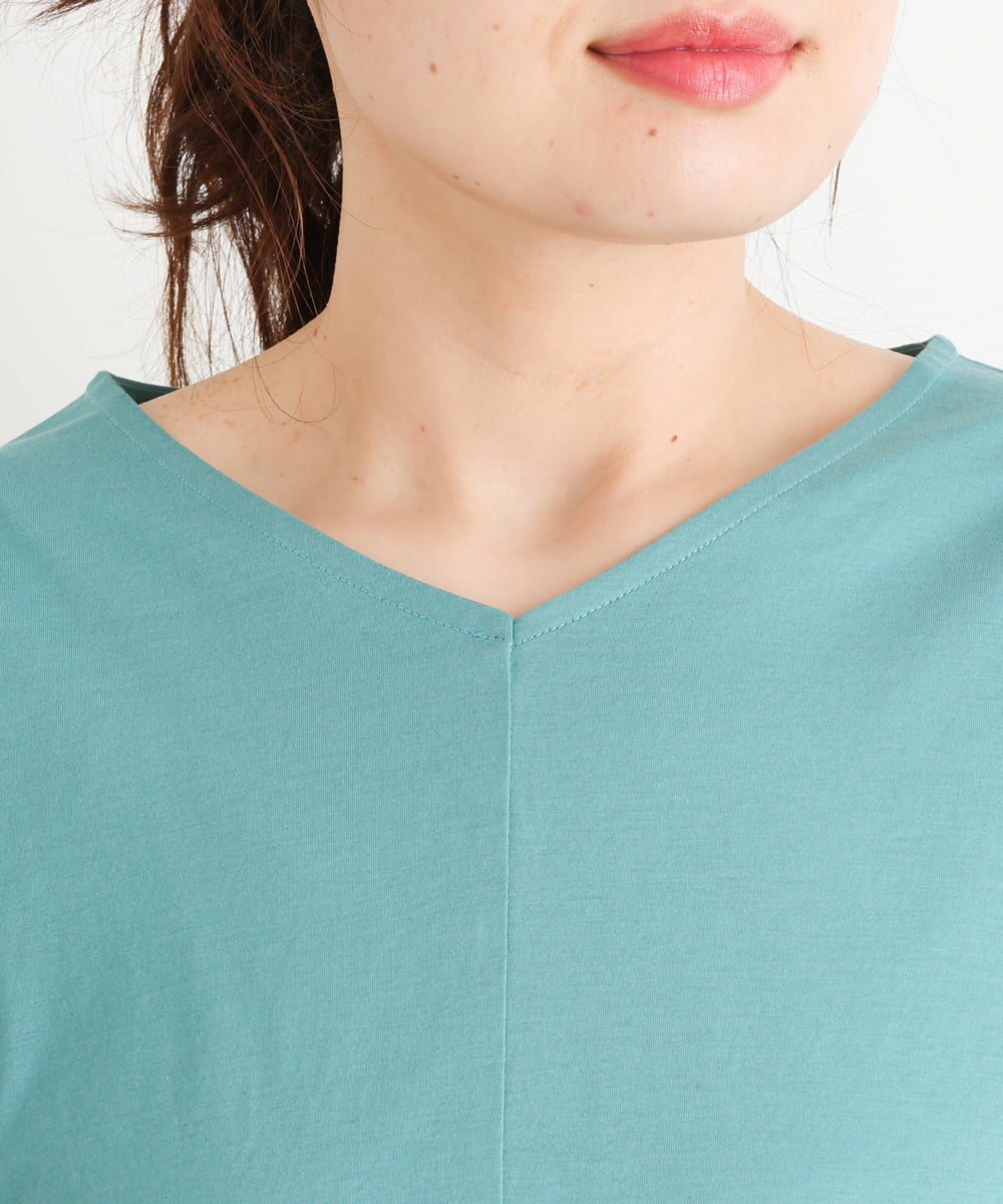 OLKES07070 eur3(エウルキューブ) 【大きいサイズ】袖タックカットソー ライトグリーン(30)