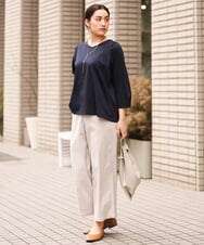 OLKES07070 eur3(エウルキューブ) 【大きいサイズ】袖タックカットソー ネイビー(57)