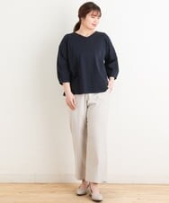 OLKES07070 eur3(エウルキューブ) 【大きいサイズ】袖タックカットソー ネイビー(57)