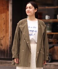 OLKES19060 eur3(エウルキューブ) 【大きいサイズ】ロゴプリントTシャツ ホワイト(90)