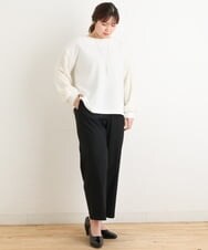 OLKES34070 eur3(エウルキューブ) 【大きいサイズ】異素材スリーブカットソー アイボリー(80)