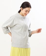OLKES40070 eur3(エウルキューブ) 【大きいサイズ】フーディー風コットントップス グレー(92)