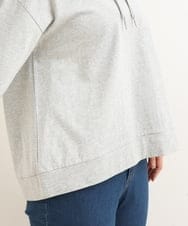 OLKES40070 eur3(エウルキューブ) 【大きいサイズ】フーディー風コットントップス グレー(92)