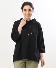 OLKES40070 eur3(エウルキューブ) 【大きいサイズ】フーディー風コットントップス ブラック(94)