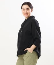 OLKES40070 eur3(エウルキューブ) 【大きいサイズ】フーディー風コットントップス ブラック(94)