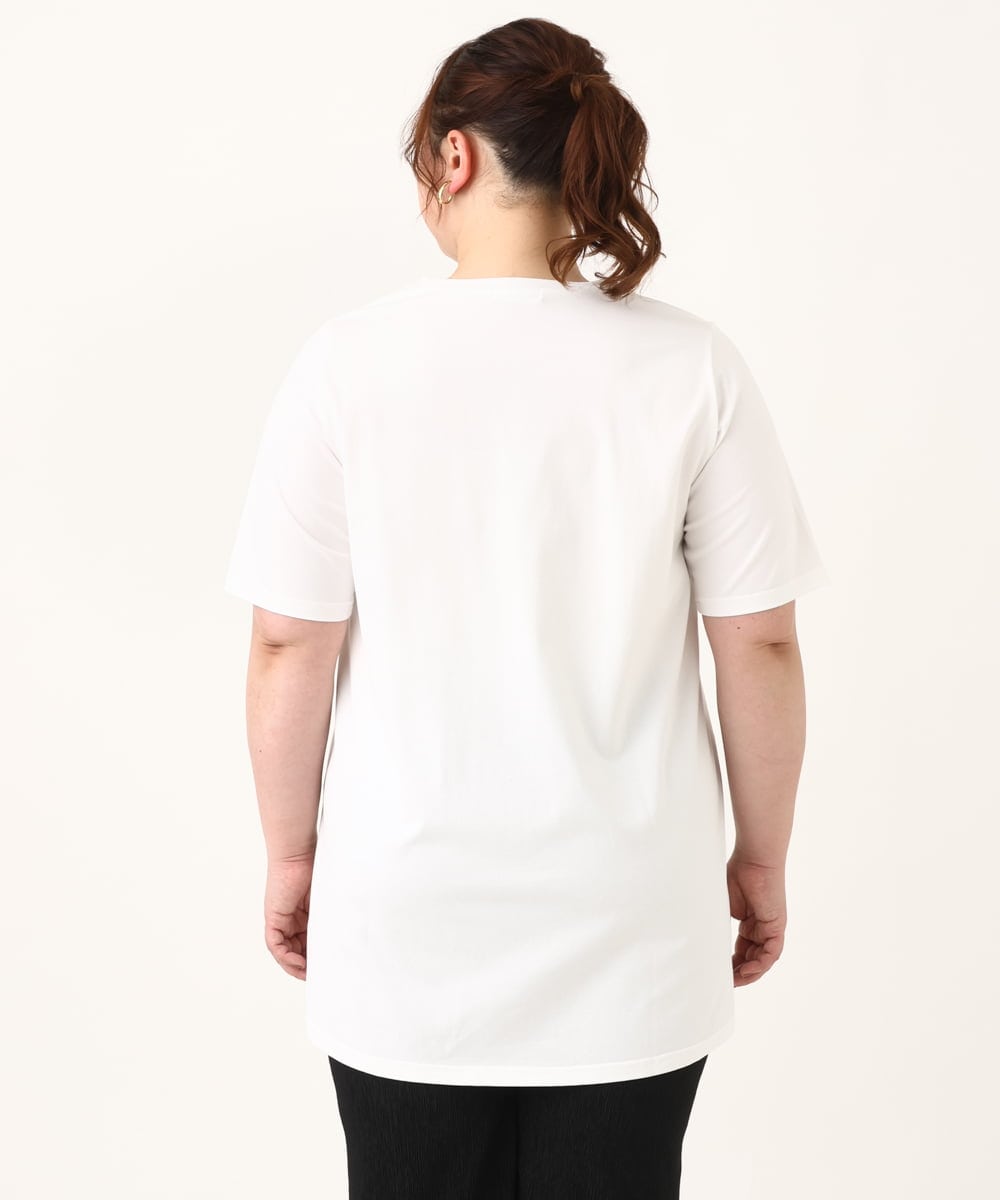 OLKEV20049 eur3(エウルキューブ) 【大きいサイズ】コットンロゴTシャツ ホワイト(90)