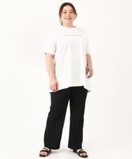 OLKEV20049 eur3(エウルキューブ) 【大きいサイズ】コットンロゴTシャツ ホワイト(90)