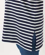 OLKFA15089 eur3(エウルキューブ) 【大きいサイズ】ボートネックボーダーカットソー ネイビー(57)