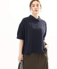 OLKFA16079 eur3(エウルキューブ) 【大きいサイズ】カノコ半袖ポロシャツ ネイビー(57)