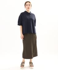 OLKFA16079 eur3(エウルキューブ) 【大きいサイズ】カノコ半袖ポロシャツ ネイビー(57)